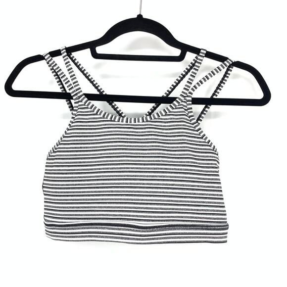No Rest For Bridget Bralette Women's Approx Sz S Stripes Scoop Neck Multi Strap - Picture 1 of 6